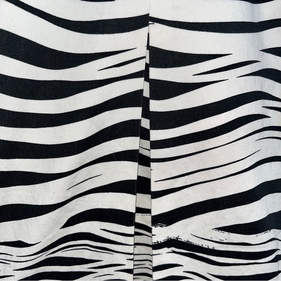 🦓 Worthington box pleat skirt, zebra stripe pattern, zipper on side, lined - Picture 9 of 11